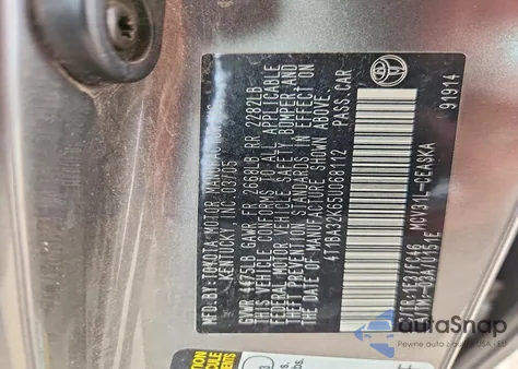 2005 Toyota Camry Se V6 z USA, uszkodzony, nr VIN 4T1BA32K65U068112